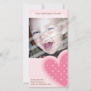 DAGSFOTOCARD: funky hearts 5P Julkort