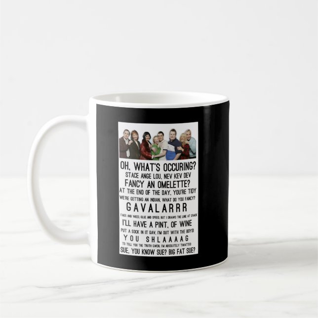 Dagsgåvor Gavin Art Stacey Cute Graphic Gift Kaffemugg (Vänster)