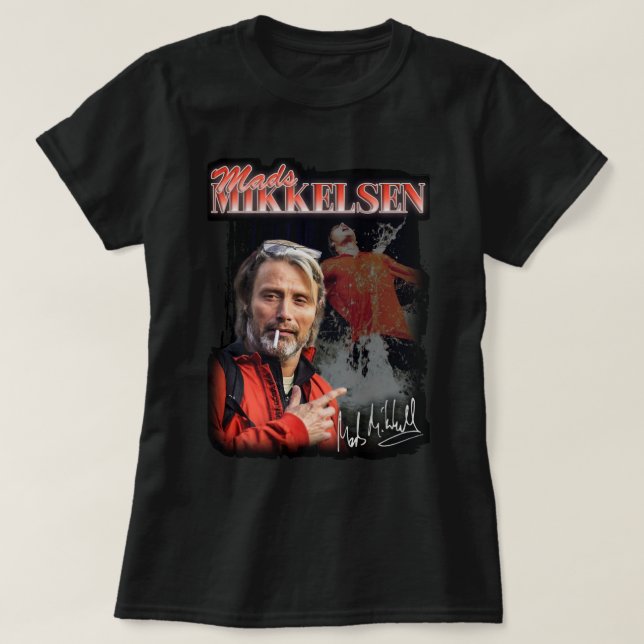 Dagsgåvor till Mads Influential Mikkelsen Cute Gra T Shirt (Design framsida)