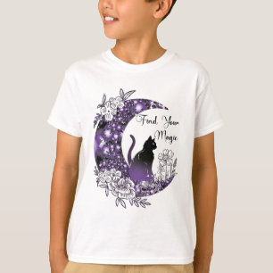 Dagsgrafik, mystisk selleri, svart katt Måne T Shirt