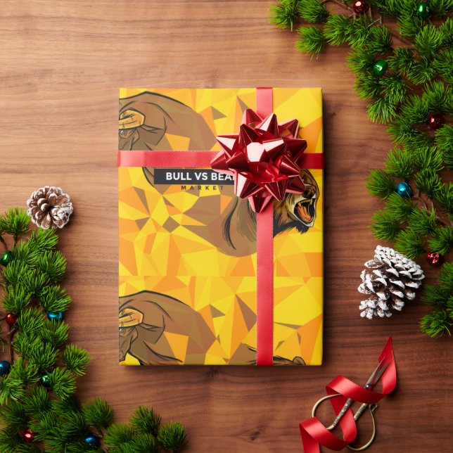 Dagshandlare Gift - Bull and Bear Market Presentpapper (Julgåva)