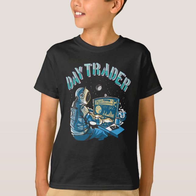 Dagshandlaren Astronaut i rymden T Shirt (Framsida)