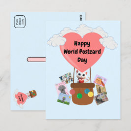 Dagskat för vykort i lycklig i ballongen