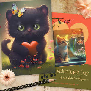 Dagskort för Cute Kattunge Valentine