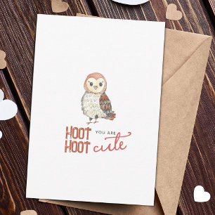 Dagskort för Cute Uggla Valentine