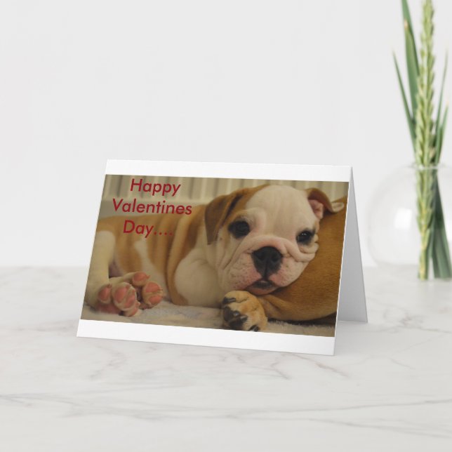Dagskort för Cute Valentine Helgkort (Framsida)