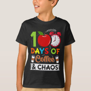 Dagslärare i skolkostymen 100 dagar kaffe och t shirt