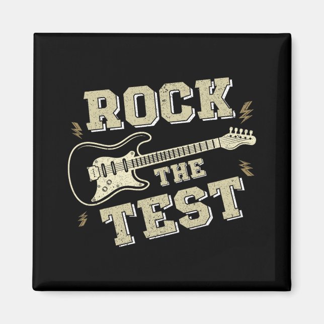 Dagslärare Sten Test Guitar Teacher Test D Magnet (Framsidan)