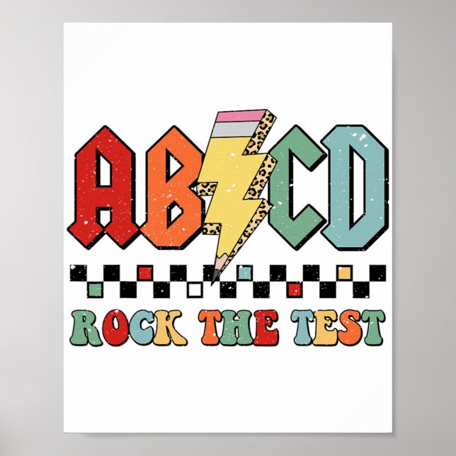 Dagslärare Student Motivational Retro Sten The Te Poster (Framsidan)