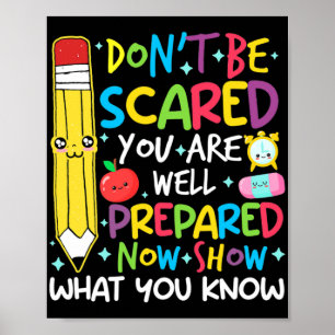 Dagslärare visar vad du vet om testdag, Teach W Poster