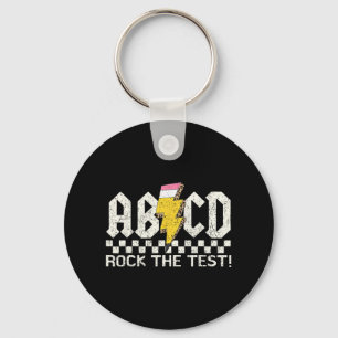 Dagslärartesten Retro Abcd Sten testdag Schoo Nyckelring