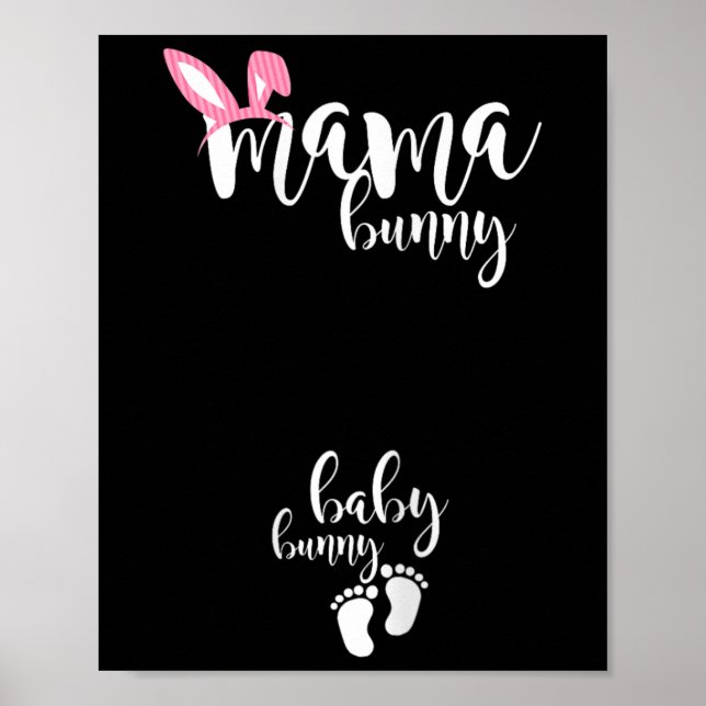 Dagsljud för mamma Bunny Baby Påsk Poster (Framsidan)