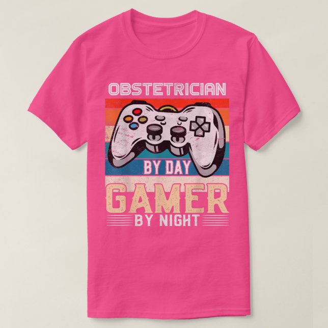 Dagsspelerska spelerska med nattspel fa t shirt (Design framsida)