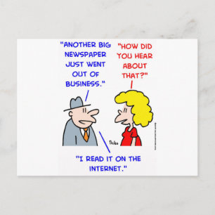 Dagstidningar på internet vykort
