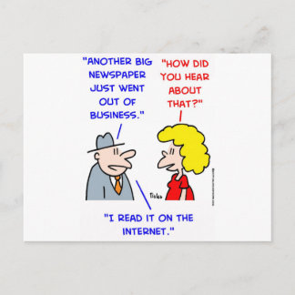 Dagstidningar på internet vykort