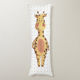 Dagsungar i Cute giraffe polka dots mönster Kroppskudde