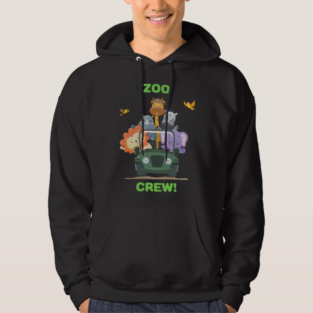 Dagsutflykt till zoo & söta djur på zoo hoodie (Framsida)