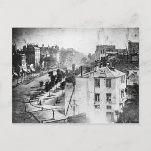 Daguerre Boulevard du Temple First Photograph Vykort