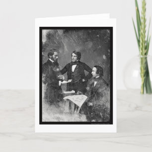 Daguerreotype 1853 för tre Unidentified manar Kort