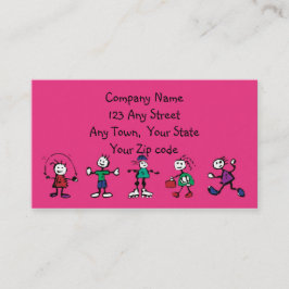 dagvård, barnomsorg, lärare eller barntillsyn visitkort