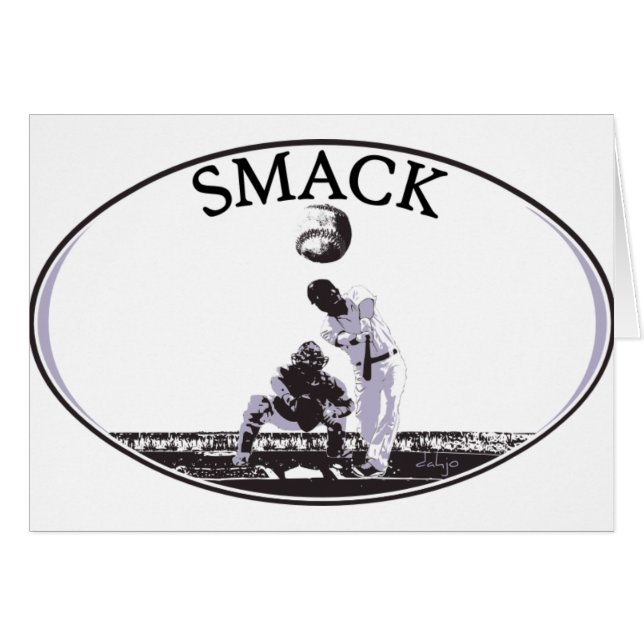 DAHJO Sports Series Baseball Hälsningskort (Framsidan Horizontal)