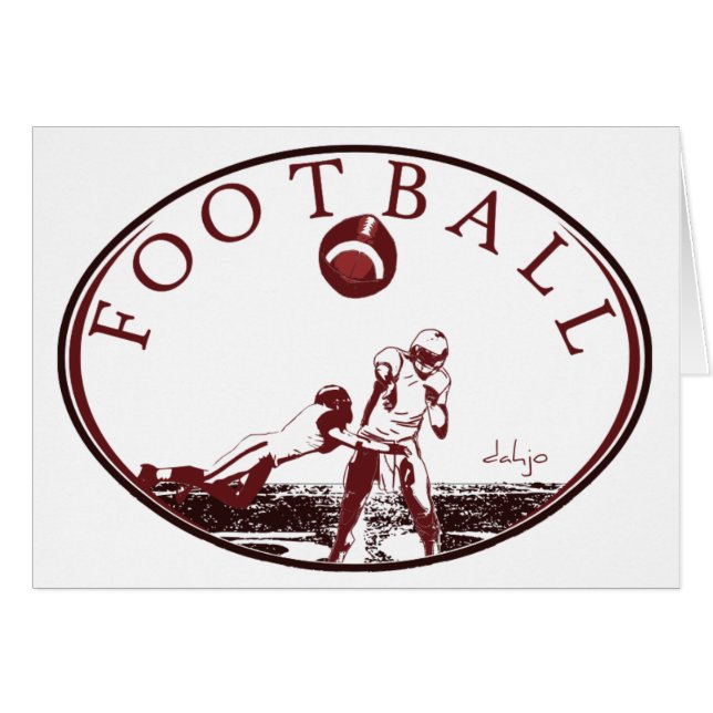 DAHJO Sports Series FOOTBALL Hälsningskort (Framsidan Horizontal)