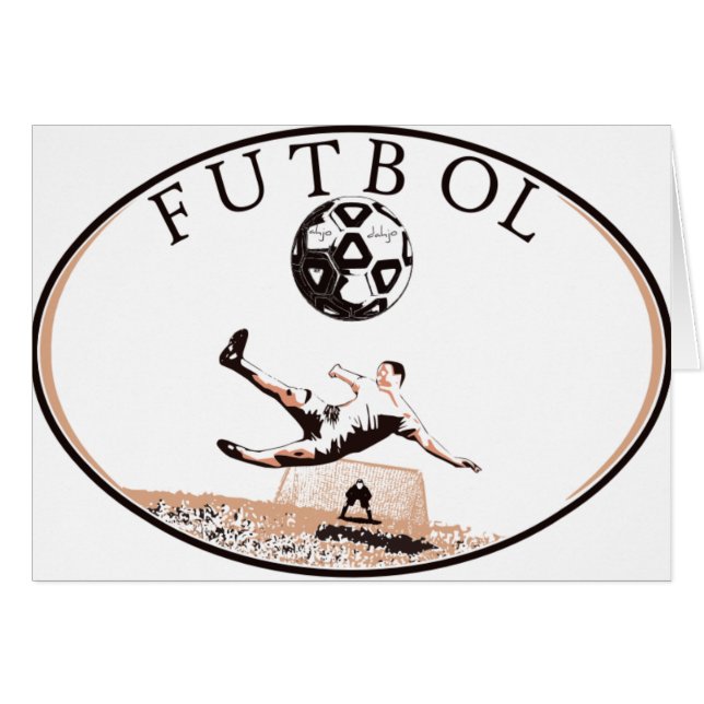 DAHJO Sports Series FUTBOL Hälsningskort (Framsidan Horizontal)