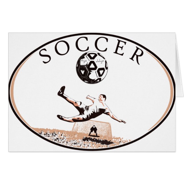 DAHJO Sports Series SOCCER Hälsningskort (Framsidan Horizontal)