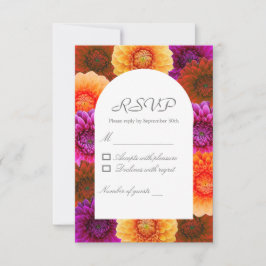 Dahlia Autumn Blommigt Bröllop OSA Kort