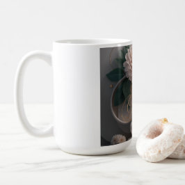 Dahlia Ballet Bloom Blommig Konstnärlig Design Kaffemugg