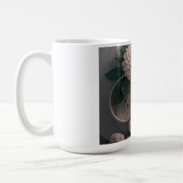 Dahlia Ballet Bloom Blommig Konstnärlig Design Kaffemugg