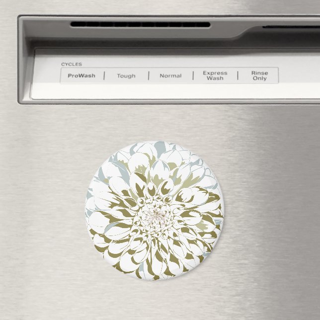 Dahlia-blomma kylskåpsmagnet (In Situ (Dishwasher))