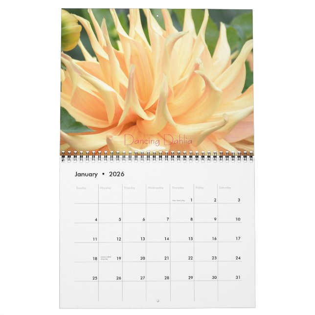 Dahlia Blommigt Fantasy 2014 Wall Calender Kalender (Jan 2026)