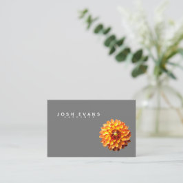 Dahlia Blommigt Minimalist UK & Euro Affärskort Visitkort