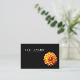 Dahlia Blommigt Minimalist UK & Euro Affärskort Visitkort