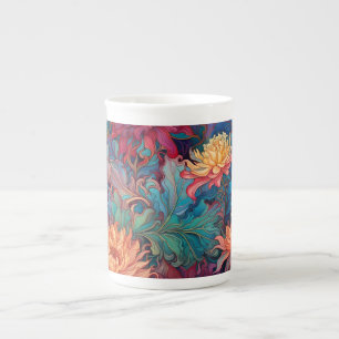 Dahlia Blommigt Tapestry Benporslin Mugg