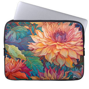Dahlia Blommigt Tapestry Laptop Fodral