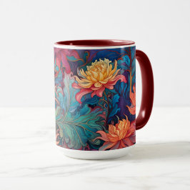 Dahlia Blommigt Tapestry Mugg
