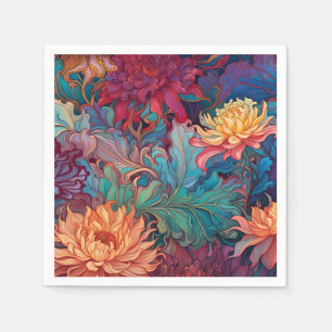 Dahlia Blommigt Tapestry Pappersservett