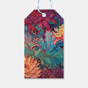 Dahlia Blommigt Tapestry Presentetikett