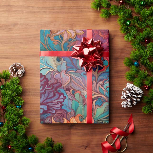 Dahlia Blommigt Tapestry Presentpapper (Julgåva)