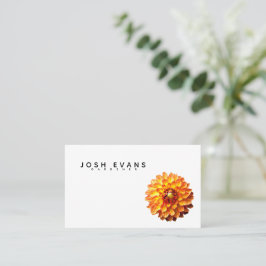 Dahlia-Blommigten Affärskortet Minimalistiskt Ocea Visitkort