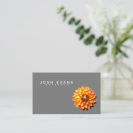 Dahlia-Blommigten Affärskortet Minimalistiskt Ocea Visitkort