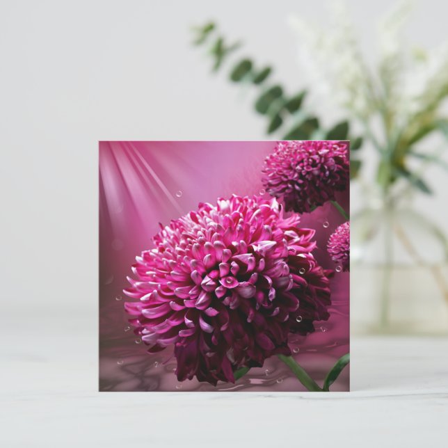 Dahlia blommor anteckningskort (Stående Fram)