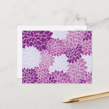 Dahlia blommor, blommönster, lila Dahlia