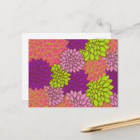Dahlia blommor, Färgrika blommor, Blommönster
