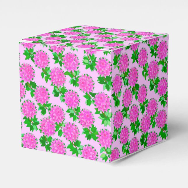 Dahlia blommor i djup rosa presentaskar (Framsidan Sidan)