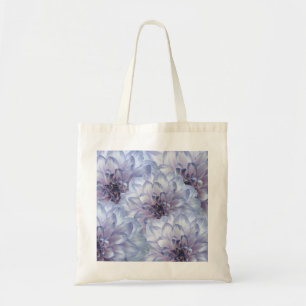 Dahlia-blommor, lilac lavender blue elegant blommi tygkasse