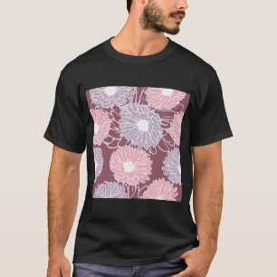 Dahlia-blommor, sömlösa mönster dekorativ kudde t shirt