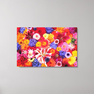 Dahlia blomsterdesign, Orientaliska liljor, Canvastryck